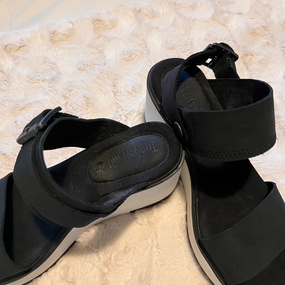 Timberland Women's Black and White Sandals